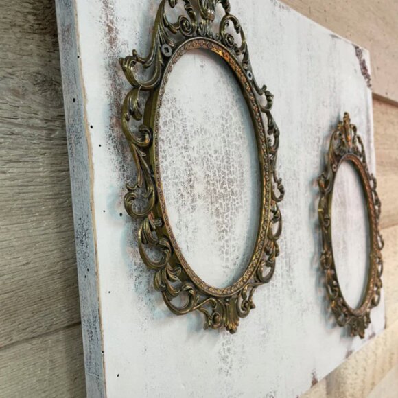 Old vintage frame on wood upcycled - Picture 3 of 4